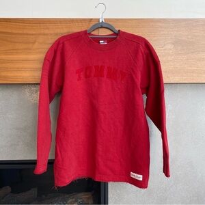 Vintage 90’ Tommy Hilfiger Red Sweatshirt, Size XL